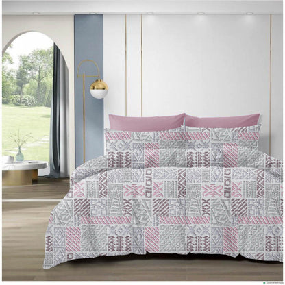 Premium Dual Color Cotton Bedsheet – 210 TC, 108x108 Inches (King Size)