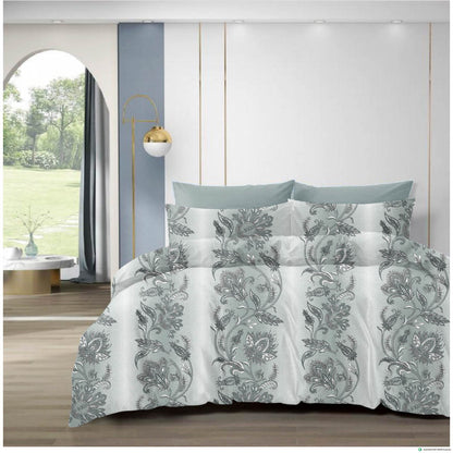 210 TC Cotton Double Bedsheet with 2 Pillow Covers – Floral Print, 108x108 Inches
