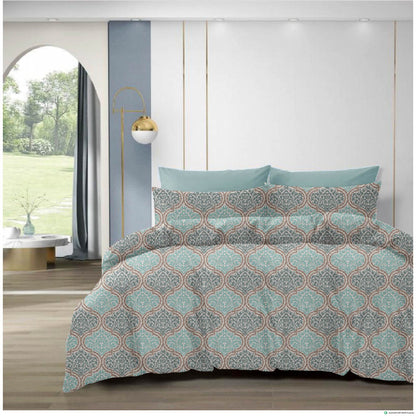 Luxury Cotton Double Bedsheet with 2 Pillow Covers – 108x108 Inches | TC 210 | Elegant Floral Design