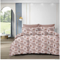 210 TC Cotton Double Bedsheet with 2 Pillow Covers – Brown & Beige Geometric Diamond Pattern (108 x 108 Inches)
