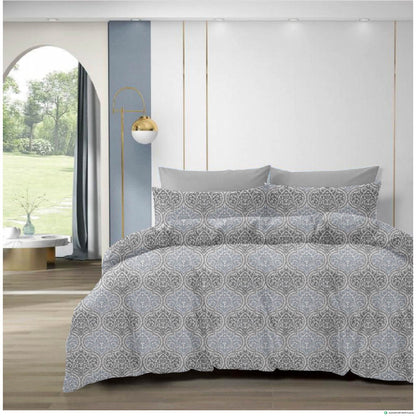 Luxury Cotton Double Bedsheet with 2 Pillow Covers – 108x108 Inches | TC 210 | Elegant Floral Design