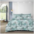Luxury 210 TC Cotton Bedsheet with 2 Pillow Covers – Geometric Dual Color Design, 108x108 Inches