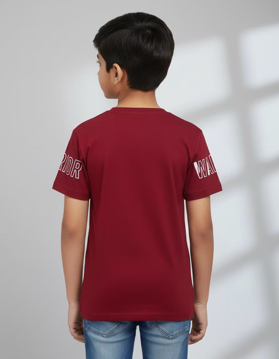 Boys “SPIRIT” Graphic Printed Cotton T-Shirt – Casual Kids Wear
