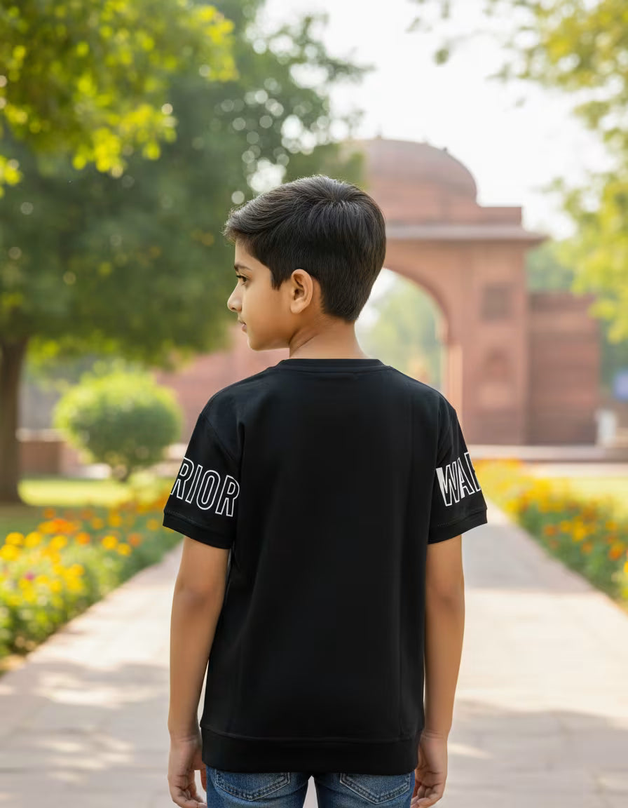 Boys “SPIRIT” Graphic Cotton T-Shirt – Stylish Casual Kids Wear