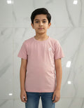 Boys T-Shirt – Blush Pink | Premium Textured Kids Casual Wear