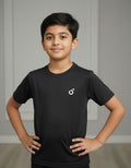 Boys T-Shirt – Black | Premium Textured Kids Casual Wear
