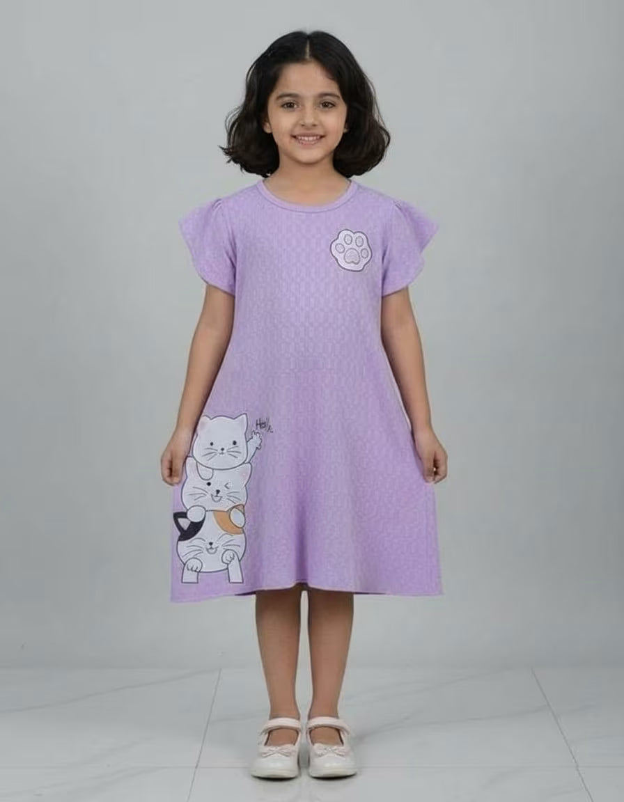 Kitty Friends Lavender A-Line Dress