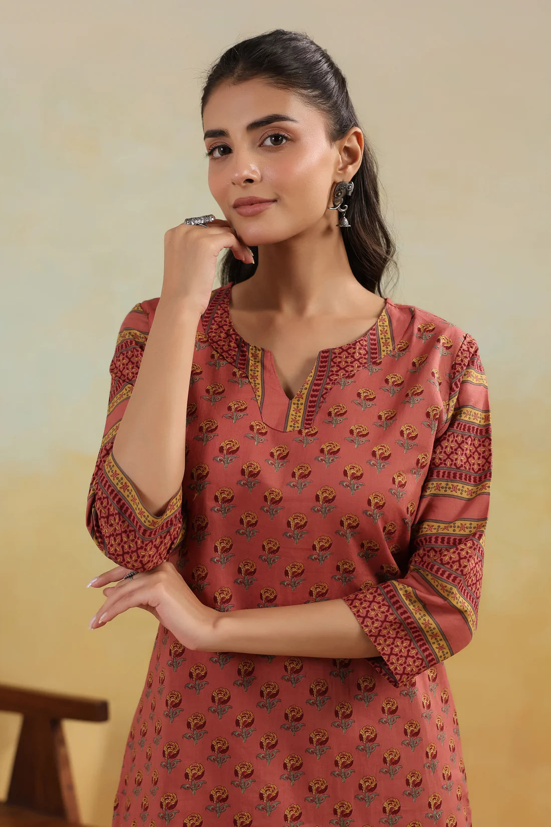 Cotton Long Kurti — Comfortable Straight Fit Daily Wear