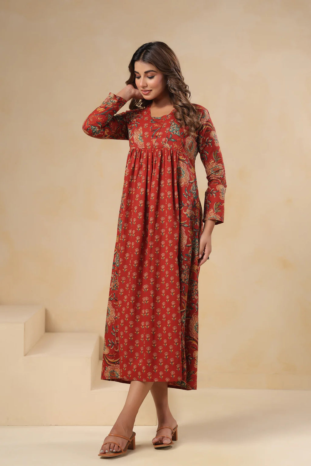 Pure Cotton Hand-Block Printed Kurti — Elegant Everyday Wear