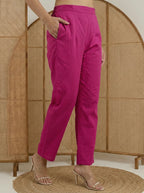 Pure Cotton Embroidered Co-Ord Set - Pink