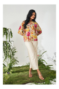 Multicolour Floral Print Top and Pant Co-ord Set