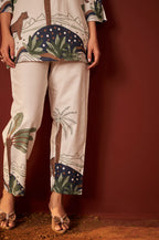 Off White Pure Cotton Printed Co-Ord Set