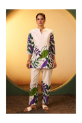 Off White Pure Cotton Floral Printed Co-Ord Set