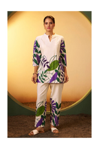 Off White Pure Cotton Floral Printed Co-Ord Set