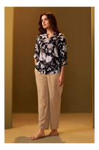 Black and Brown Viscose Reyon Printed Top and Pant Co-ord Set