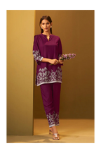 Maroon Rayon Floral Printed Co-Ord Set