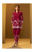 Red Rayon Floral Printed Co-Ord Set