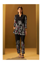 Black Rayon Floral Printed Co-Ord Set