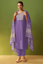 Green Chinon Embroidered Kurta Set with Jacquard Dupatta