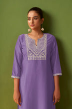 Green Chinon Embroidered Kurta Set with Jacquard Dupatta