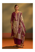 Maroon Jacquard Art Silk Kurta Set with Cotton Bottom & Silk Blend Dupatta
