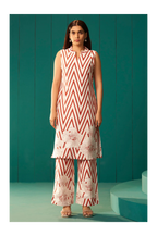 White Pure Cotton Printed Co-Ord Set For Women