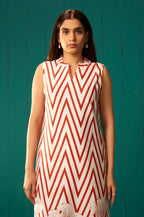 White Pure Cotton Printed Co-Ord Set For Women