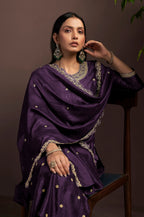 Green Vichitra Silk Embroidered Straight Kurta Set with Embroidered Dupatta