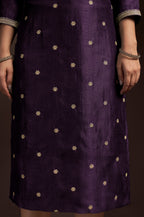 Green Vichitra Silk Embroidered Straight Kurta Set with Embroidered Dupatta