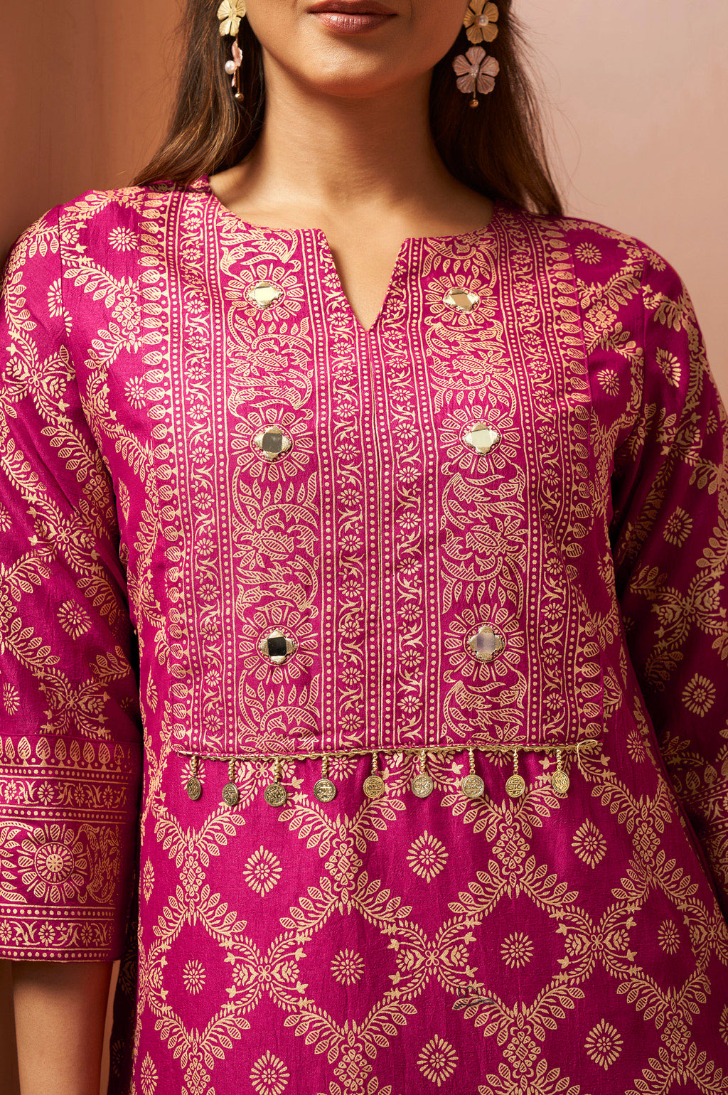 Women's Rama Green Jacquard Vichitra Silk Co-Ord Set