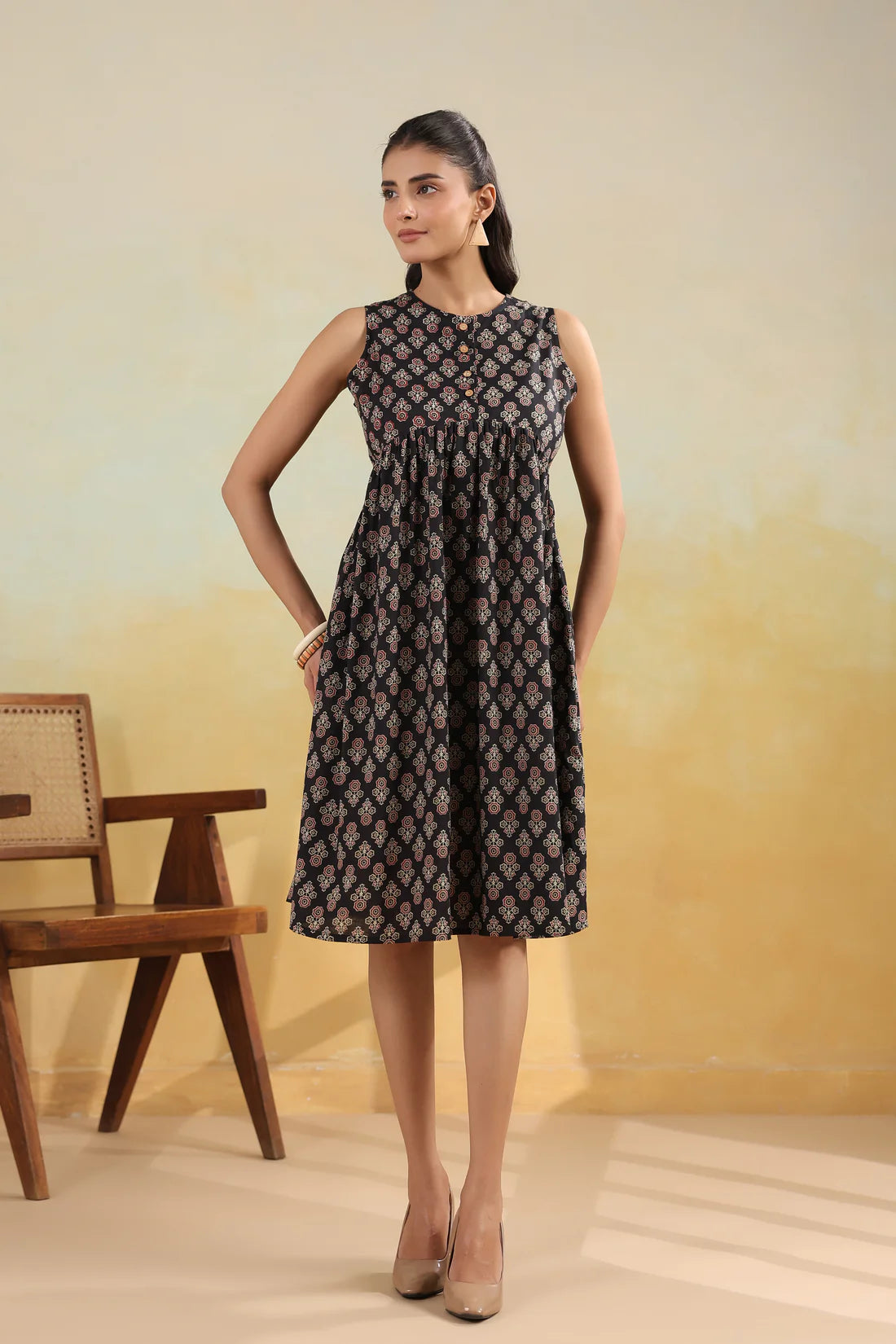 Hand-Block Printed Cotton Dress — Breezy Everyday Casual Wear