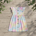 Girls Pastel Tie-Dye Dress – 100% Cotton | Multicolor Soft Design