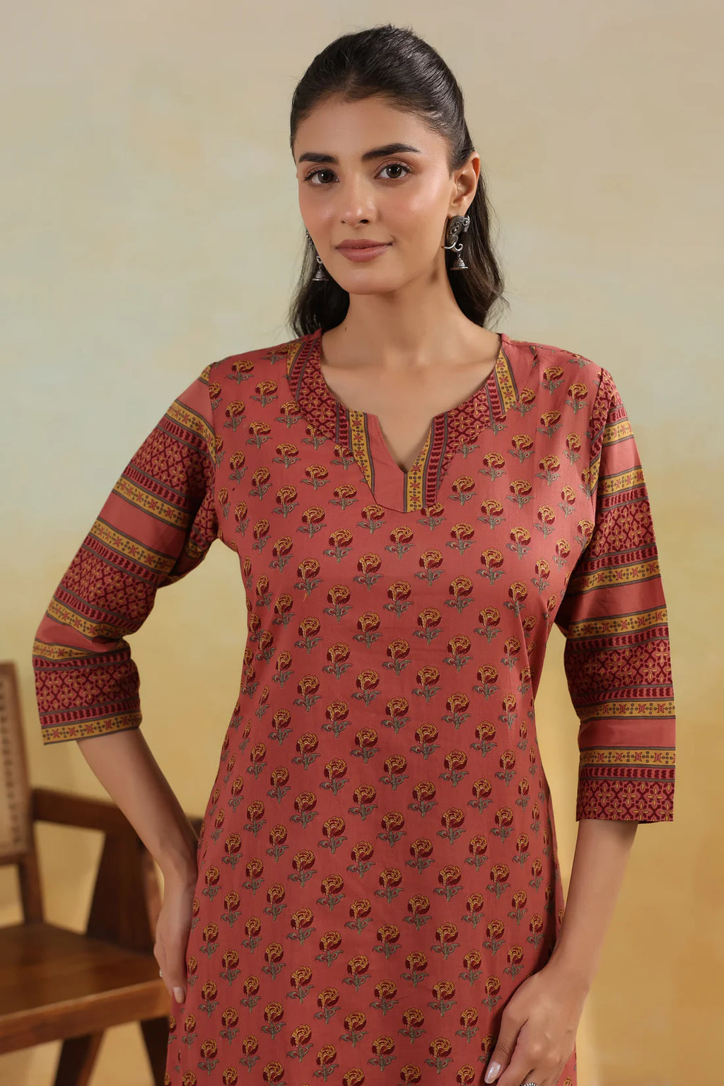 Cotton Long Kurti — Comfortable Straight Fit Daily Wear