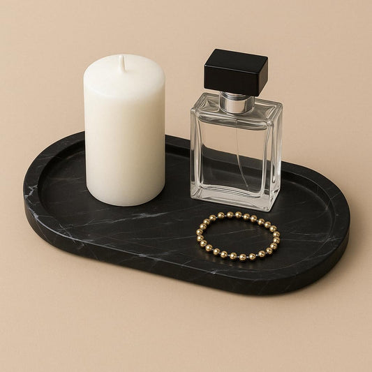 Serving Tray, Black Marble, Vanity Tray