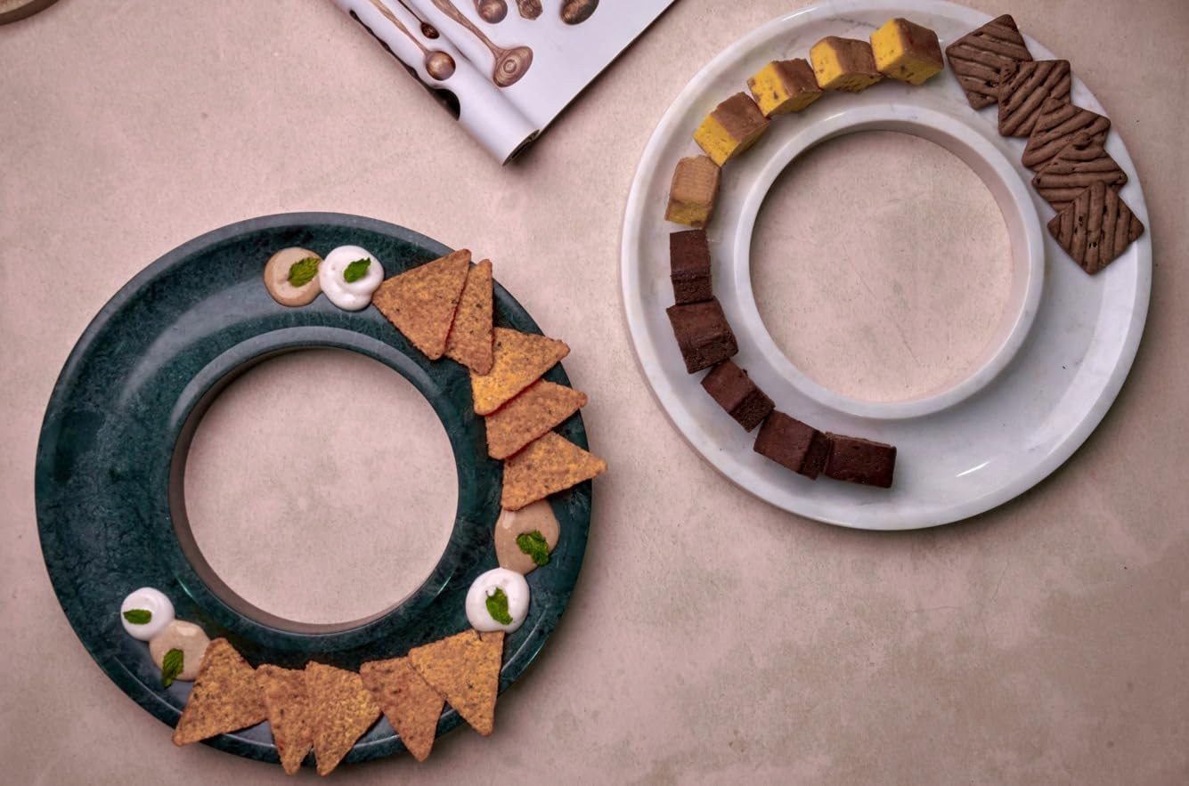 Donut Tray, Black Marble, Green Marble, Flafel Platter, Round Plate, Bakery Plate, Decorative Plate, Tea and Coffee, Cupcake Platter, Hummus Serving Plate