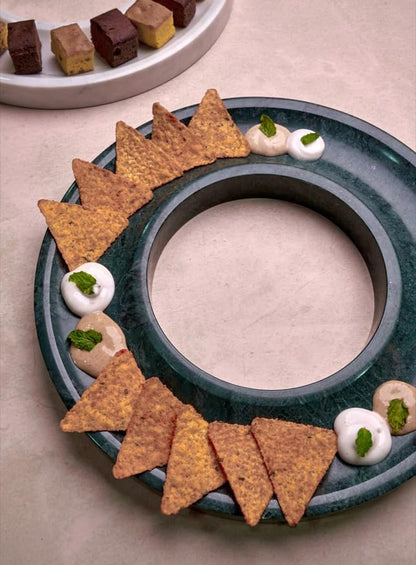 Donut Tray, Black Marble, Green Marble, Flafel Platter, Round Plate, Bakery Plate, Decorative Plate, Tea and Coffee, Cupcake Platter, Hummus Serving Plate