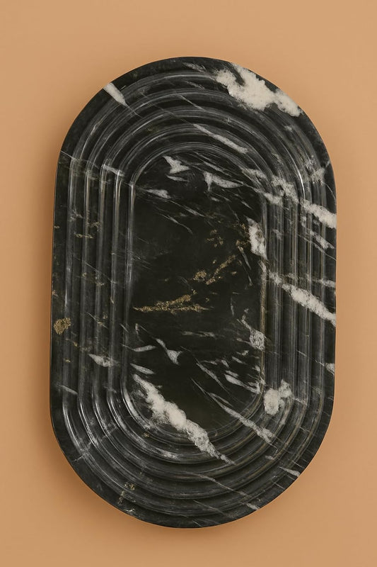 Black Marble Tray, Jwellery Tray