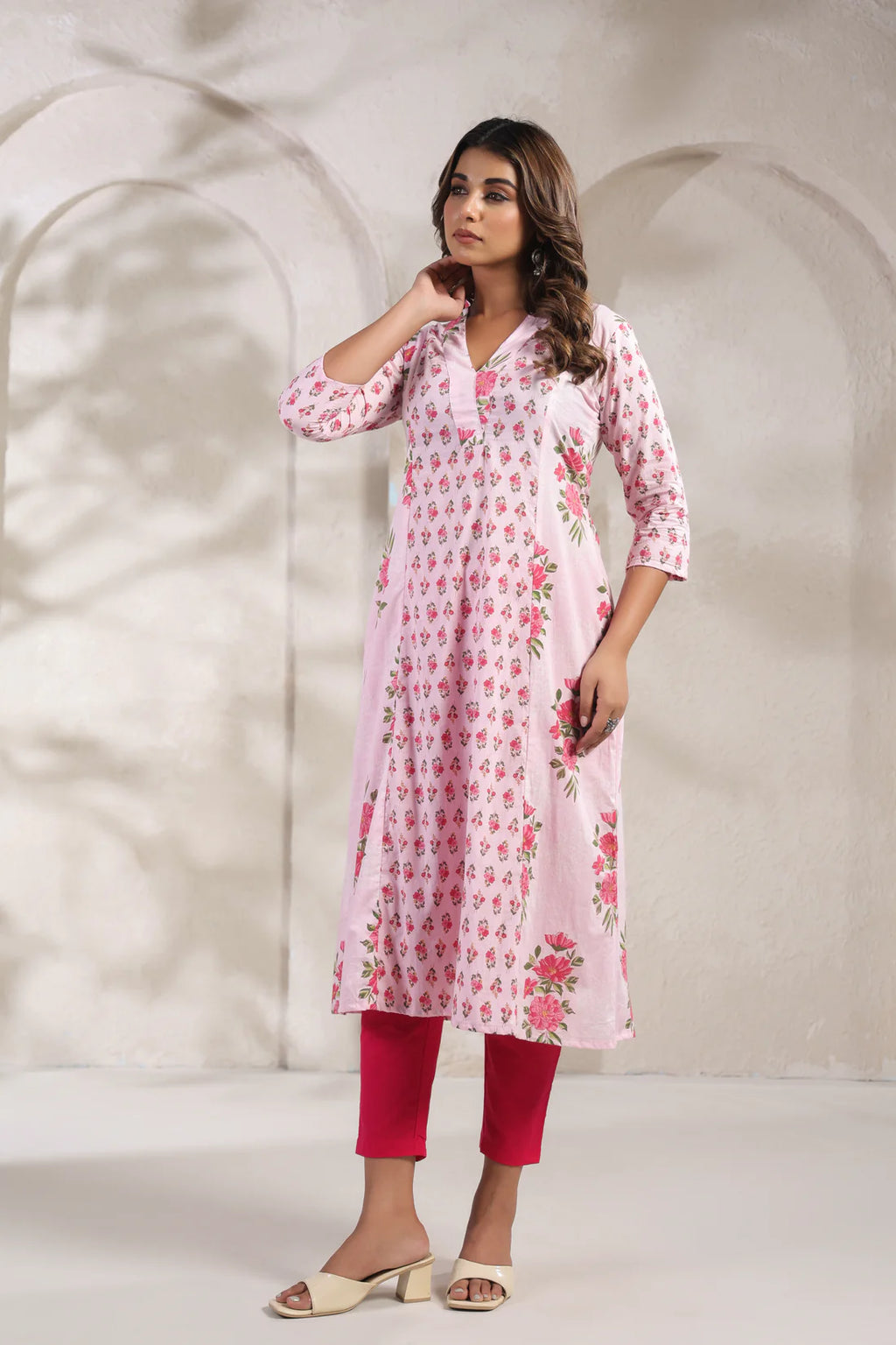 Pure Cotton Hand-Block Printed Kurti — Elegant Daily Wear