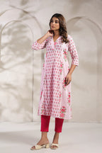 Pure Cotton Hand-Block Printed Kurti — Elegant Daily Wear