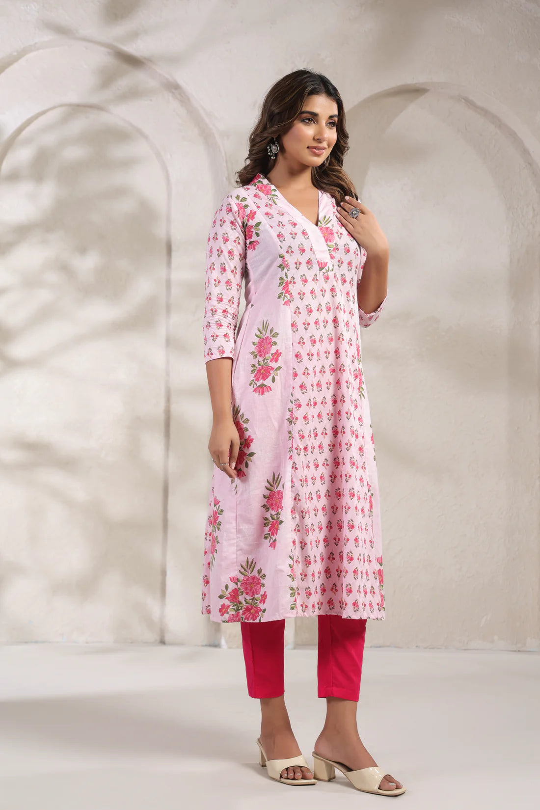 Pure Cotton Hand-Block Printed Kurti — Elegant Daily Wear