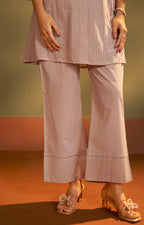 Brown Pure Cotton Embroidered Co-Ord Set
