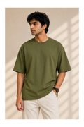 Army Green Oversized T-Shirt for Men | 240 GSM