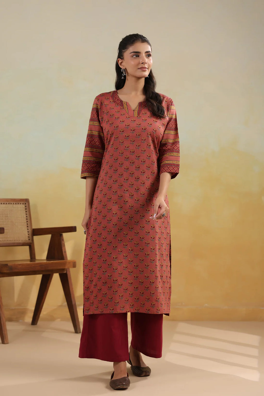 Cotton Long Kurti — Comfortable Straight Fit Daily Wear