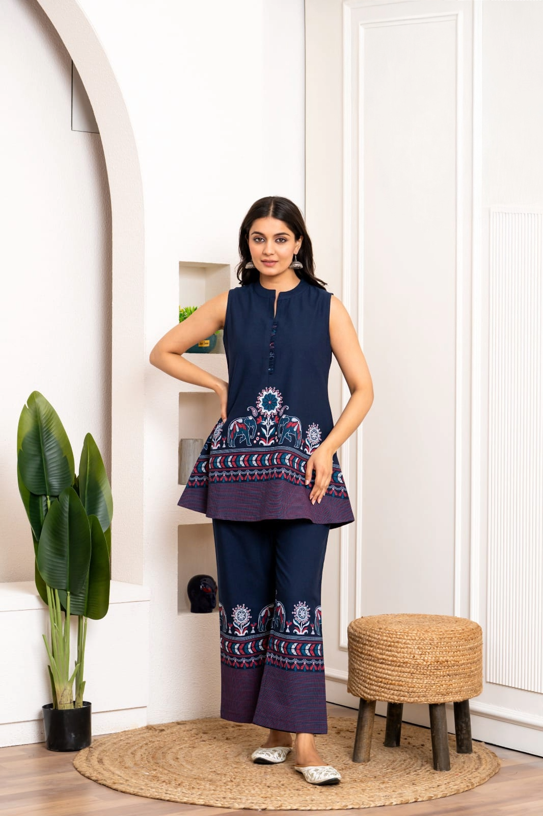 Mustard Cotton Printed Co-ord Set