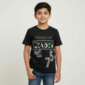 Boys Black Graphic Printed T-Shirt – “Generation Leader 75”