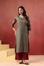 Cotton Straight Kurti — Elegant Long Ethnic Wear