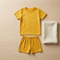 Kids Mustard Polka Dot Set – 100% Cotton