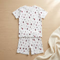 Boys White Printed Co-ord Set – 100% Cotton Fabric