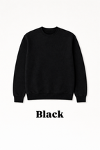 Black Premium Cotton Crewneck Sweatshirt for Men & Women