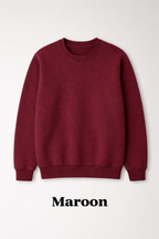 Maroon Premium Cotton Crewneck Sweatshirt for Men & Women